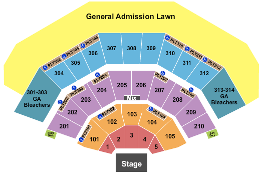 American Family Insurance Amphitheater Summerfest Seating Chart